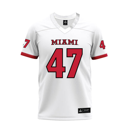 Miami of Ohio - NCAA Football : Brach Rice - 2023 White Premium Football Jersey-0