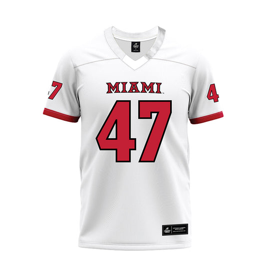 Miami of Ohio - NCAA Football : Brach Rice - 2023 White Premium Football Jersey-0