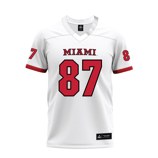 Miami of Ohio - NCAA Football : Noam Butbul - 2023 White Premium Football Jersey-0