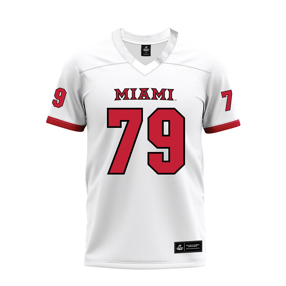Miami of Ohio - NCAA Football : Jonathan Stangl - 2023 White Premium Football Jersey-0