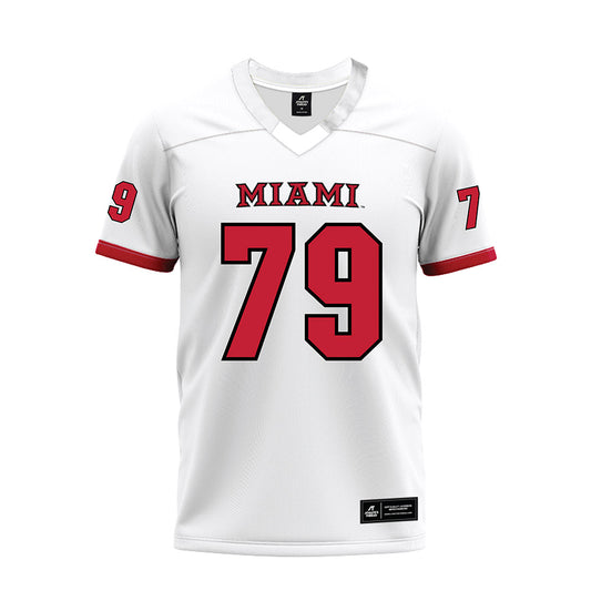 Miami of Ohio - NCAA Football : Jonathan Stangl - 2023 White Premium Football Jersey-0