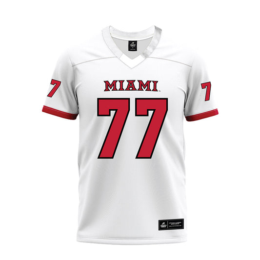 Miami of Ohio - NCAA Football : Austin Uke - 2023 White Premium Football Jersey-0