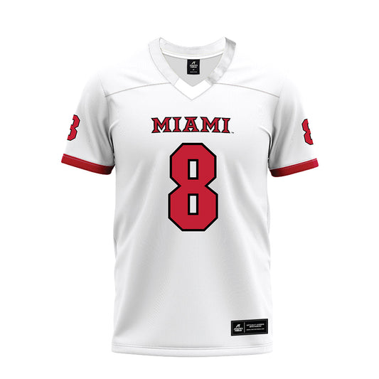 Miami of Ohio - NCAA Football : Koy Beasley - 2023 White Premium Football Jersey-0