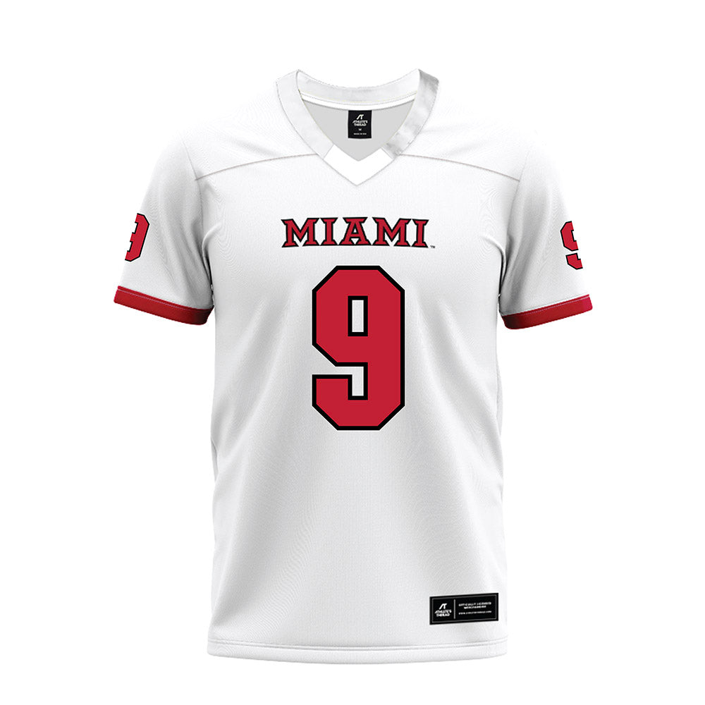 Miami of Ohio - NCAA Football : Javon Hammonds - 2023 White Premium Football Jersey-0