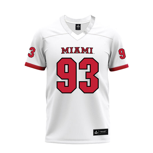Miami of Ohio - NCAA Football : Logan Howell - 2023 White Premium Football Jersey-0
