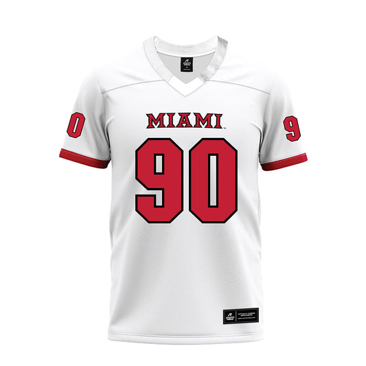 Miami of Ohio - NCAA Football : Donovan Davis - 2023 White Premium Football Jersey-0