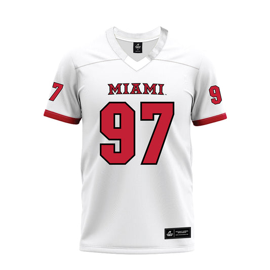 Miami of Ohio - NCAA Football : William Goodvine III - 2023 White Premium Football Jersey-0