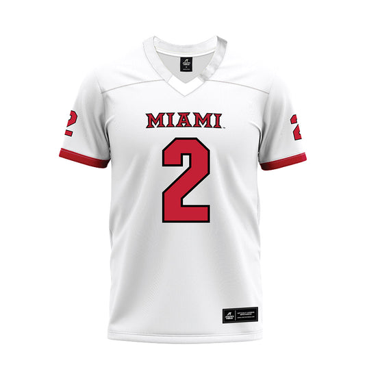 Miami of Ohio - NCAA Football : Dylan Downing - 2023 White Premium Football Jersey