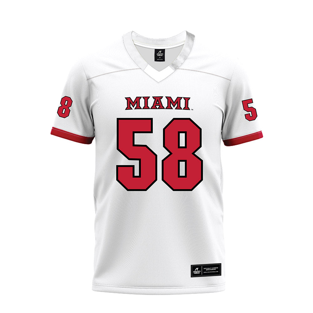 Miami of Ohio - NCAA Football : Gray Maultsby - 2023 White Premium Football Jersey-0