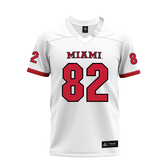 Miami of Ohio - NCAA Football : Paolo Papalia - 2023 White Premium Football Jersey-0
