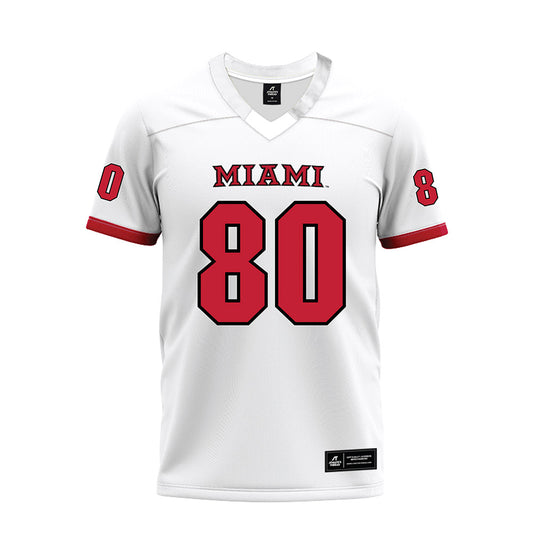 Miami of Ohio - NCAA Football : Michael Parrish - 2023 White Premium Football Jersey-0