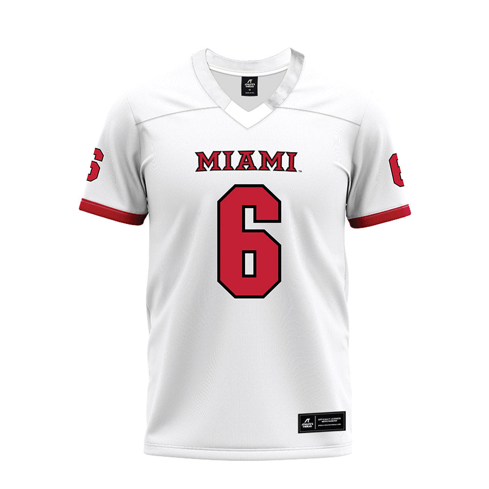 Miami of Ohio - NCAA Football : Jordan Brunson - 2023 White Premium Football Jersey-0