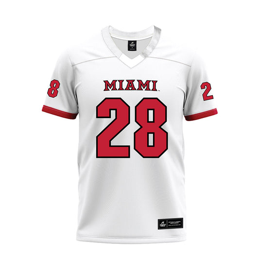 Miami of Ohio - NCAA Football : Andrew Bjorson - 2023 White Premium Football Jersey-0
