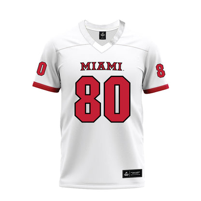 Miami of Ohio - NCAA Football : Michael Parrish - 2023 White Premium Football Jersey-0