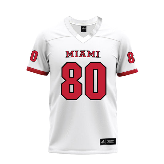 Miami of Ohio - NCAA Football : Michael Parrish - 2023 White Premium Football Jersey-0