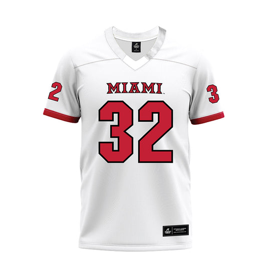 Miami of Ohio - NCAA Football : James Schott - 2023 White Premium Football Jersey-0