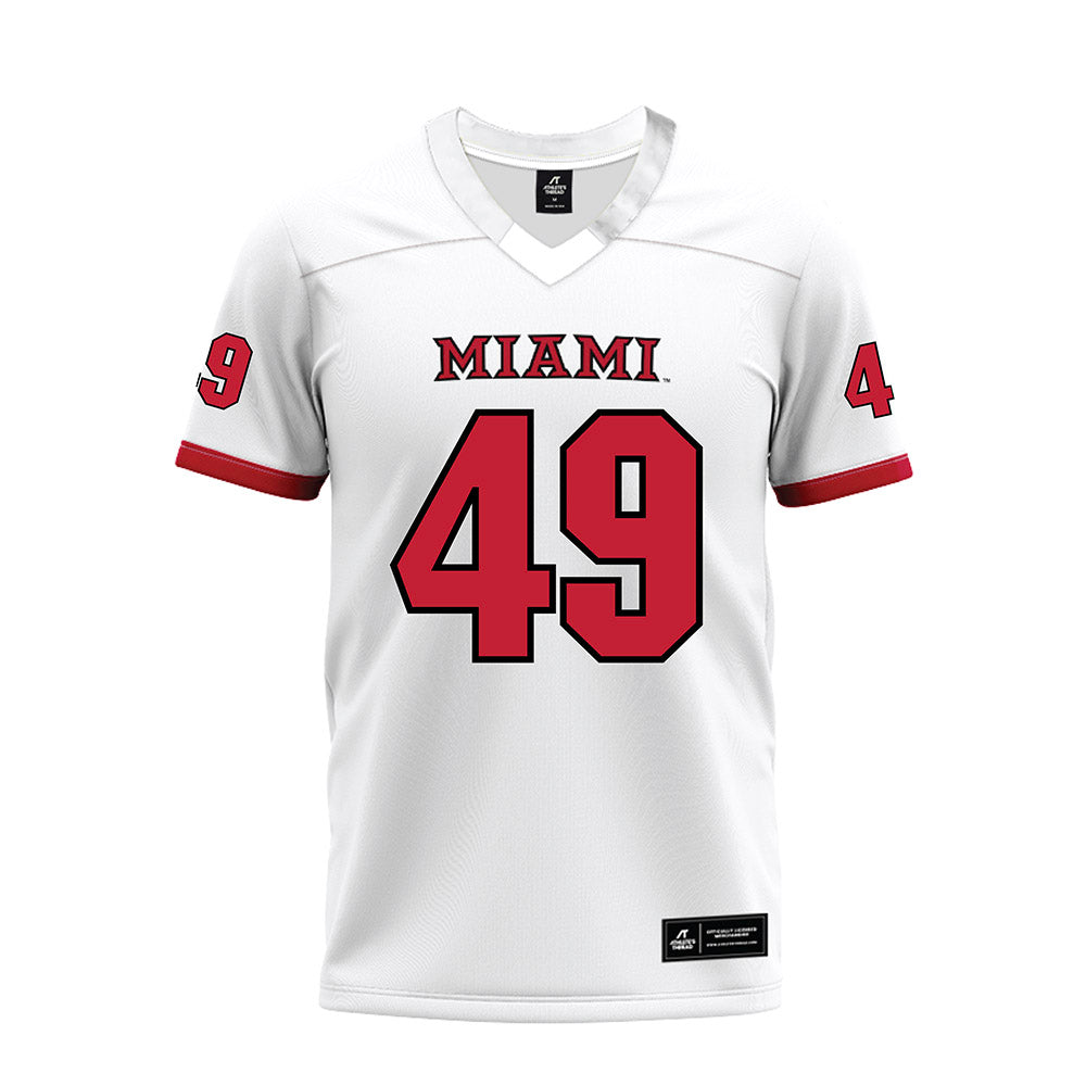 Miami of Ohio - NCAA Football : Anthony Ludington - 2023 White Premium Football Jersey-0