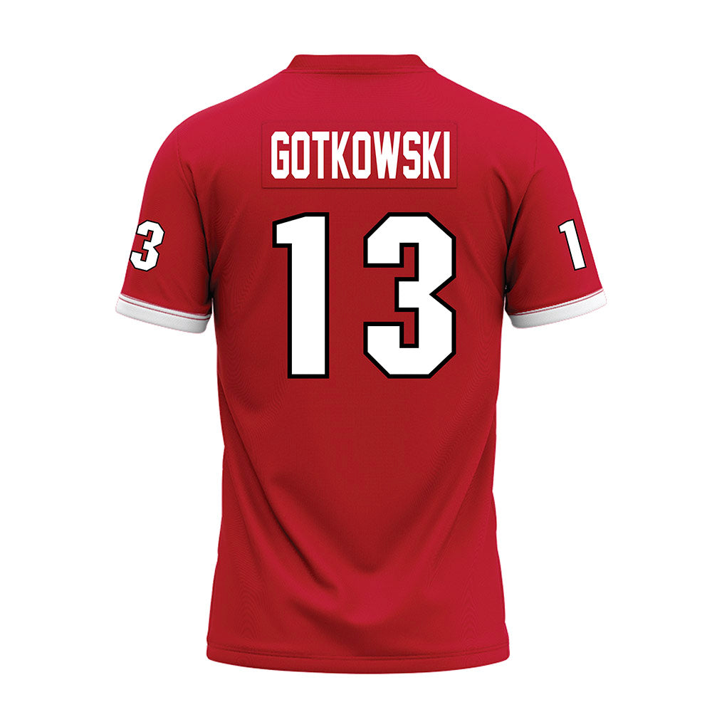 Miami of Ohio - NCAA Football : Thomas Gotkowski - 2023 Red Premium Football Jersey-1