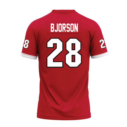 Miami of Ohio - NCAA Football : Andrew Bjorson - 2023 Red Premium Football Jersey-1