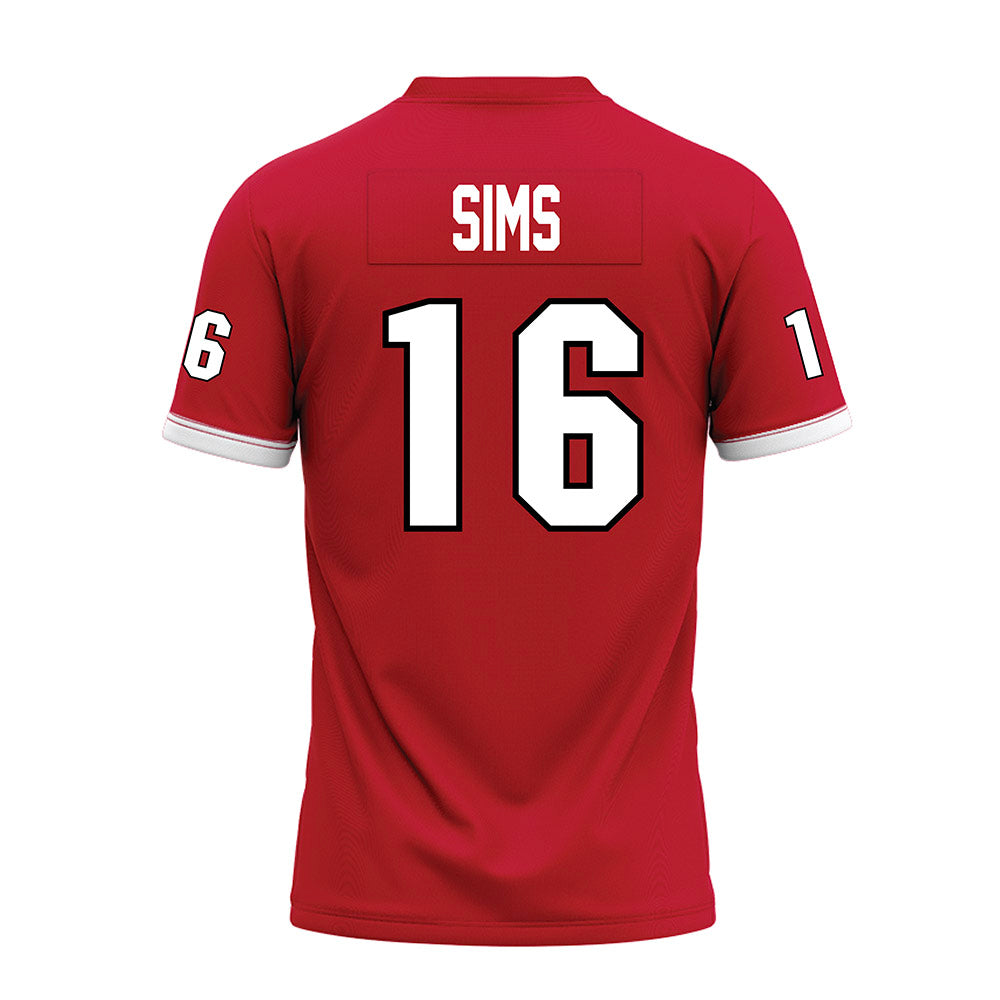 Miami of Ohio - NCAA Football : Ryan Sims - 2023 Red Premium Football Jersey-1