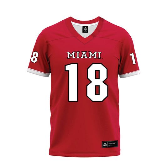 Miami of Ohio - NCAA Football : Antwon Thomas - 2023 Red Premium Football Jersey-0