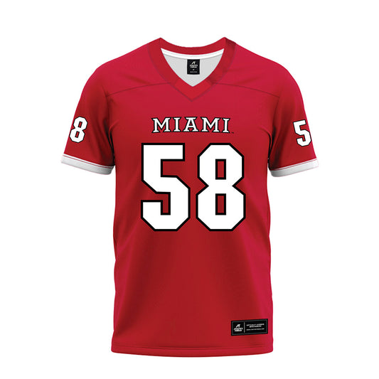 Miami of Ohio - NCAA Football : Gray Maultsby - 2023 Red Premium Football Jersey-0