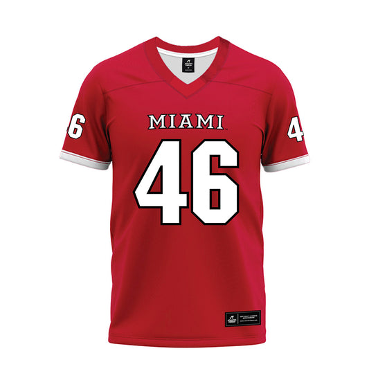 Miami of Ohio - NCAA Football : Luke Myers - 2023 Red Premium Football Jersey-0
