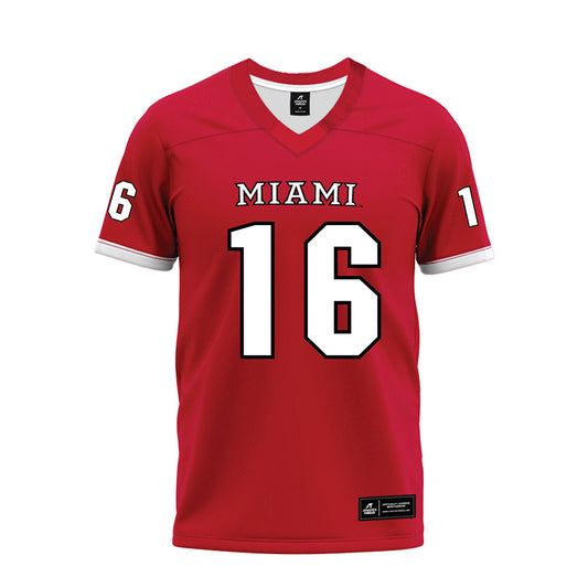 Miami of Ohio - NCAA Football : Ryan Sims - 2023 Red Premium Football Jersey-0