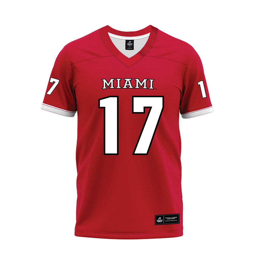 Miami of Ohio - NCAA Football : Kaleb Martin - 2023 Red Premium Football Jersey-0