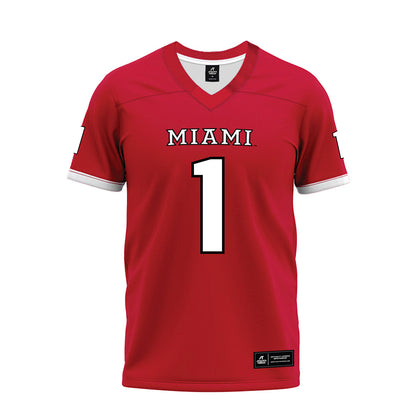 Miami of Ohio - NCAA Football : Eli Blakey - 2023 Red Premium Football Jersey-0