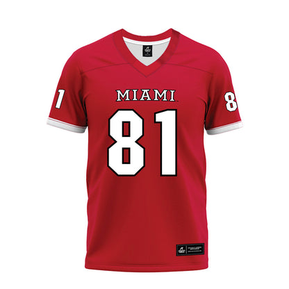 Miami of Ohio - NCAA Football : Brendan Loftus - 2023 Red Premium Football Jersey-0