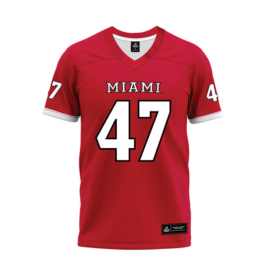 Miami of Ohio - NCAA Football : Brach Rice - 2023 Red Premium Football Jersey-0