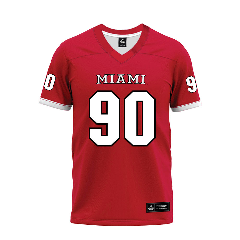 Miami of Ohio - NCAA Football : Donovan Davis - 2023 Red Premium Football Jersey-0