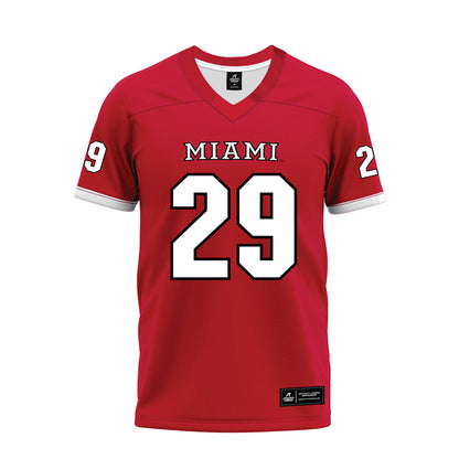 Miami of Ohio - NCAA Football : Silas Walters - 2023 Red Premium Football Jersey-0