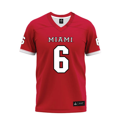 Miami of Ohio - NCAA Football : Adrian Walker Jr - 2023 Red Premium Football Jersey-0