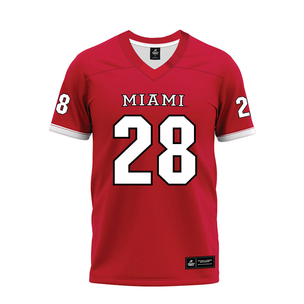 Miami of Ohio - NCAA Football : Andrew Bjorson - 2023 Red Premium Football Jersey-0