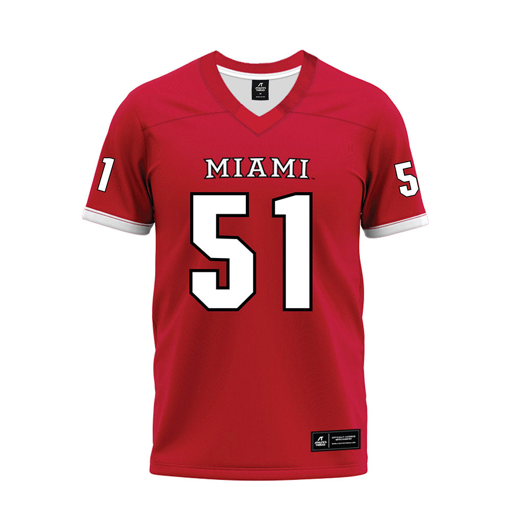 Miami of Ohio - NCAA Football : Eric Smith - 2023 Red Premium Football Jersey-0