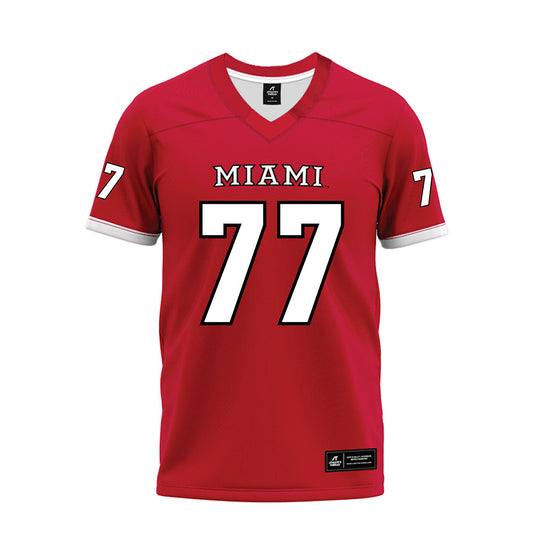 Miami of Ohio - NCAA Football : Austin Uke - 2023 Red Premium Football Jersey-0