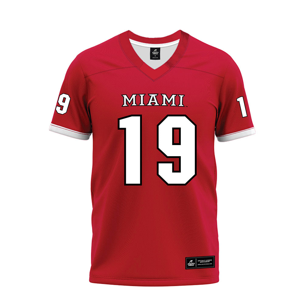 Miami of Ohio - NCAA Football : Jerome Smith - 2023 Red Premium Football Jersey-0