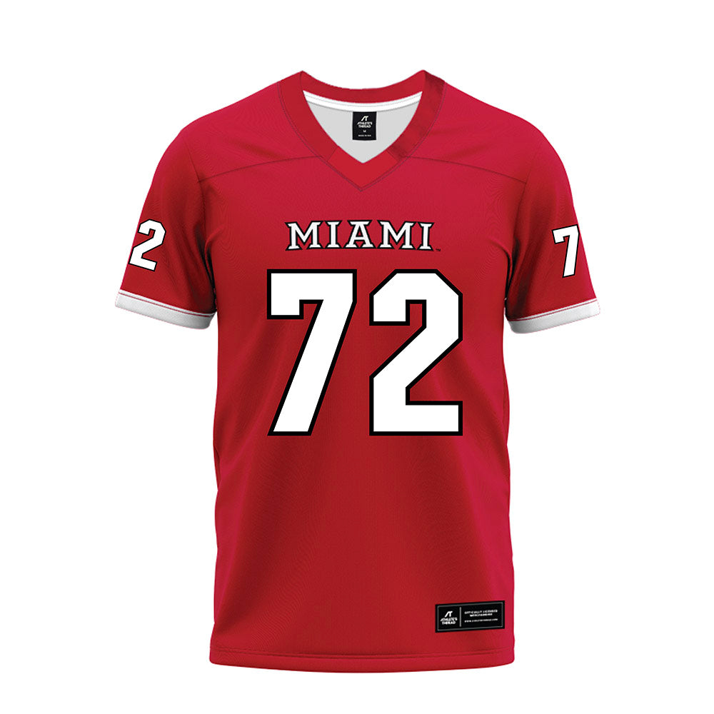 Miami of Ohio - NCAA Football : Kris Manu - 2023 Red Premium Football Jersey-0