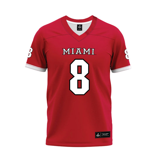Miami of Ohio - NCAA Football : Koy Beasley - 2023 Red Premium Football Jersey-0