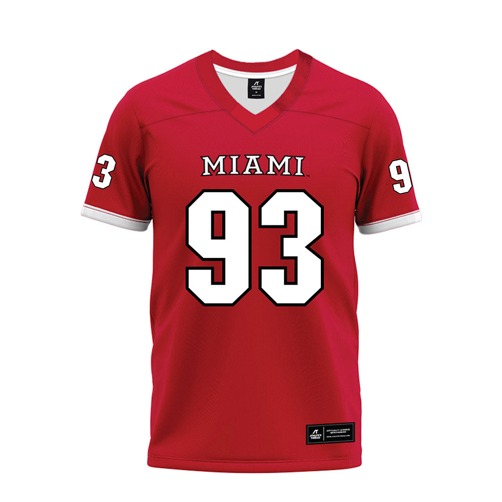 Miami of Ohio - NCAA Football : Logan Howell - 2023 Red Premium Football Jersey-0