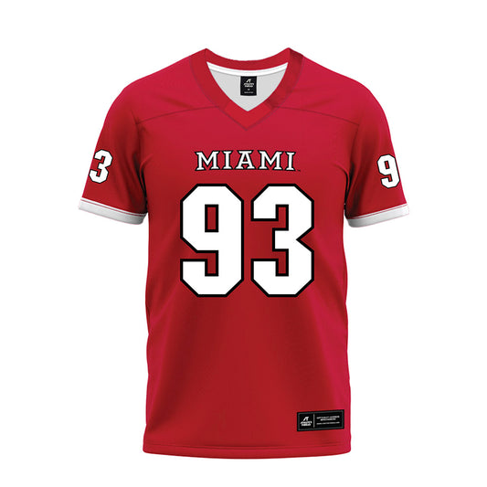 Miami of Ohio - NCAA Football : Logan Howell - 2023 Red Premium Football Jersey-0