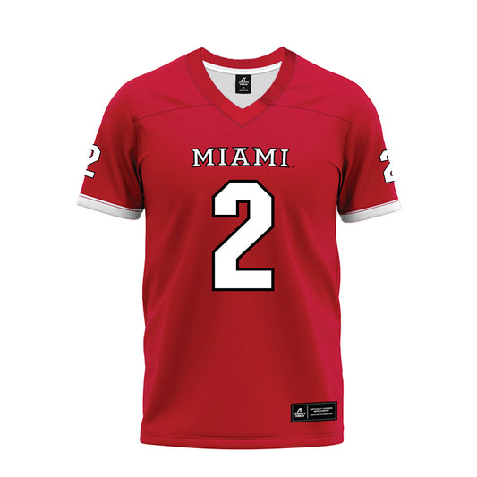 Miami of Ohio - NCAA Football : Dylan Downing - 2023 Red Premium Football Jersey