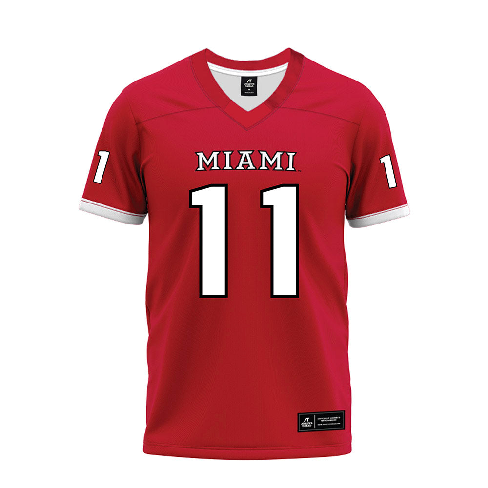Miami of Ohio - NCAA Football : Noah Ehrlich - 2023 Red Premium Football Jersey-0