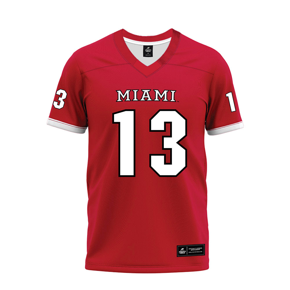 Miami of Ohio - NCAA Football : Thomas Gotkowski - 2023 Red Premium Football Jersey-0