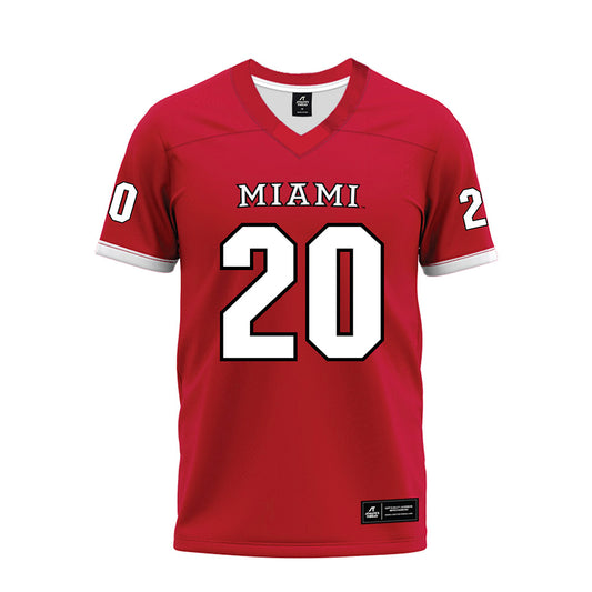 Miami of Ohio - NCAA Football : Ian Tepas - 2023 Red Premium Football Jersey-0