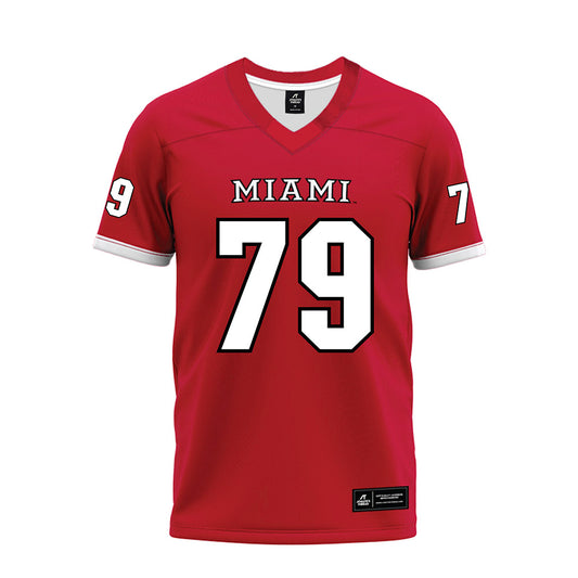 Miami of Ohio - NCAA Football : Jonathan Stangl - 2023 Red Premium Football Jersey-0