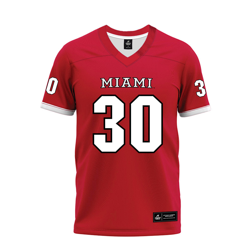 Miami of Ohio - NCAA Football : Josh Ringer - 2023 Red Premium Football Jersey-0