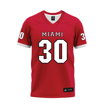 Miami of Ohio - NCAA Football : Josh Ringer - 2023 Red Premium Football Jersey-0